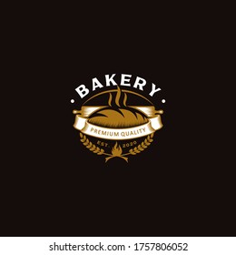 Retro bakery logo Vector Design