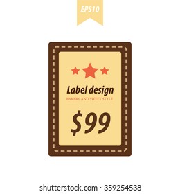 retro bakery style label