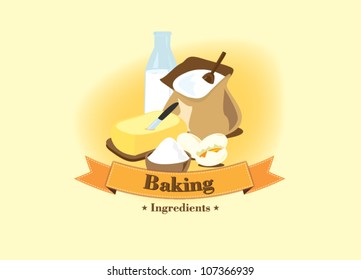 Retro baking ingredients
