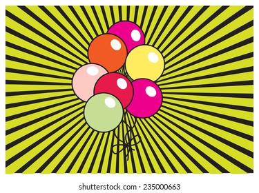 Retro Balloons Background