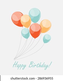 Retro Balloons Background Vector Illustration EPS10