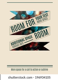 Retro banner with abstract background flyer template