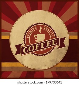 retro banner retro aged coffee scene with typography retro banner coffee classical scene border mark dark publishing latte aged science traditional flag nighttime letterhead signature transfer agreeme