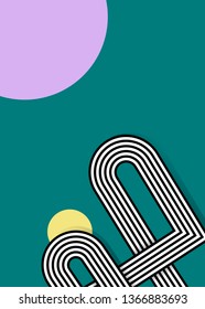 Retro banner and background template vector