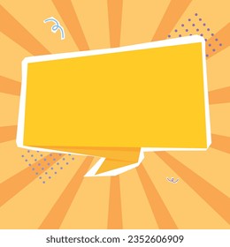 Retro banner concept with cut out paper elements.