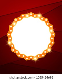 Retro banner on abstract modern geometric background. Vector illustration