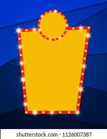 Retro banner on abstract modern geometric background. Vector illustration