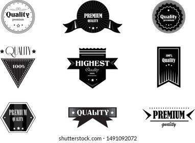 Retro Banner And Ribbon Design Elements. Retro Banners And Labels In Vintage Style Isolated On White Background. Vector Set For Ribbon Logo, Label, Banner And Sticker. Icons for Badge, Stamp And Seal