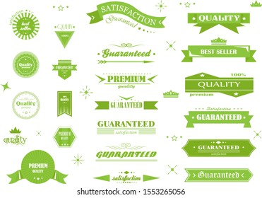 Retro Banner And Ribbon Design Elements. Retro Banners And Labels In Vintage Style Isolated On White. Vintage Vector Set For Ribbon Logo, Label, Banner And Hipster Design. Logo for Business Badges