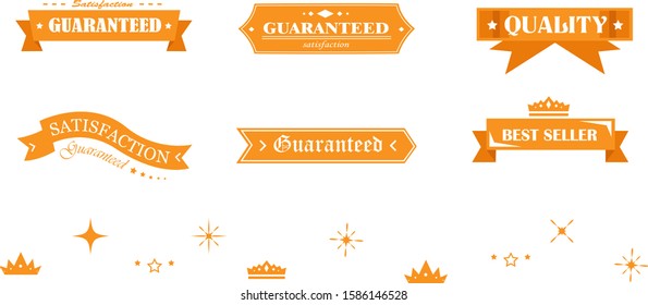 Retro Banner And Ribbon Design Elements. Retro Banners And Labels In Vintage Style. Logo Set Isolated On White Background.Vector For Ribbon Logo, Label And Banner.Icons for Badge,Stamp And Seal Design