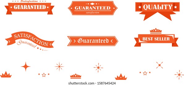 Retro Banner And Ribbon Design Elements. Retro Banners And Labels In Vintage Style. Logo Set Isolated On White Background.Vector For Ribbon Logo, Label And Banner.Icons for Badge,Stamp And Seal Design