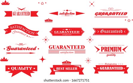 Retro Banner And Ribbon Design Elements. Retro Banners And Labels In Vintage Style Isolated On White Background. Vector Set For Ribbon Logo, Label, Banner And Sticker. Icons for Badge, Stamp And Seal