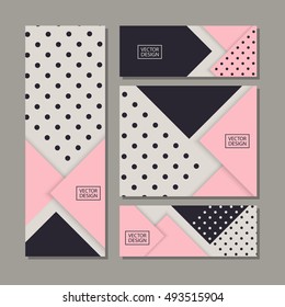 retro banner set
