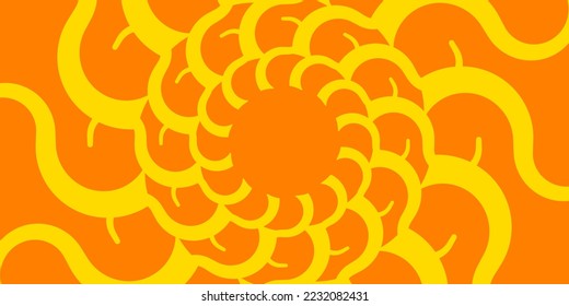 Retro banner with sun and rays. Sunburst, burst summer background. Sunbeam illustration, starburst geometric pattern. Vintage wallpaper
