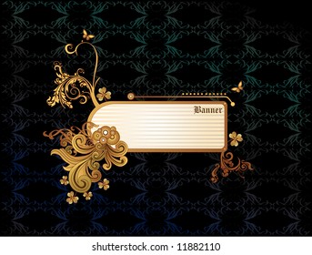 retro banner vector