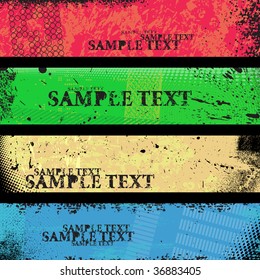 Retro banners. Vector.