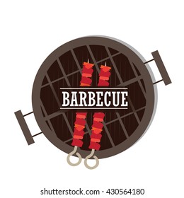 Retro Barbecue label, Vector illustration