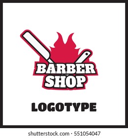 Retro barber shop logo, labels and badges vintage vector
