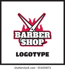 Retro barber shop logo, labels and badges vintage vector