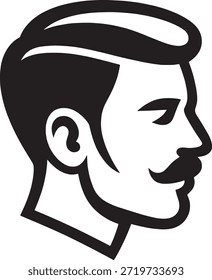 Vector retro del logotipo de la barbería