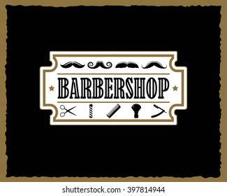 Retro Barber Shop Vintage Design Template