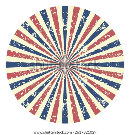 Retro barbershop pattern featuring iconic red, blue, and white diagonal stripes. Perfect for vintage-style