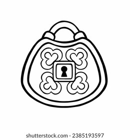 castillo de granero retro, protección, ilustración vectorial eps 10