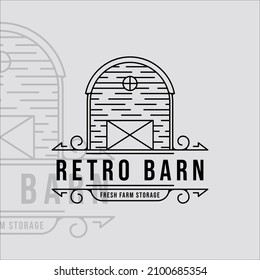 retro barn farm logo vintage vector illustration template icon graphic design