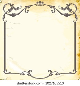 Retro baroque decorations element with flourishes calligraphic ornament. Vintage style design collection for Posters, Placards, Invitations, Banners, Badges and Logotypes.