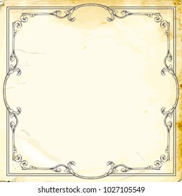 Retro baroque decorations element with flourishes calligraphic ornament. Vintage style design collection for Posters, Placards, Invitations, Banners, Badges and Logotypes.