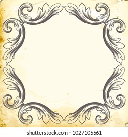 Retro baroque decorations element with flourishes calligraphic ornament. Vintage style design collection for Posters, Placards, Invitations, Banners, Badges and Logotypes.