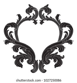 Retro baroque decorations element with flourishes calligraphic ornament. Vintage style design collection for Posters, Placards, Invitations, Banners, Badges and Logotypes.