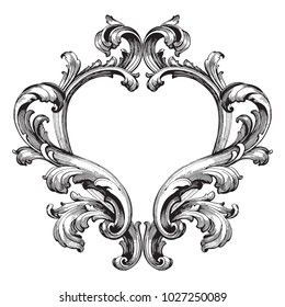 Retro baroque decorations element with flourishes calligraphic ornament. Vintage style design collection for Posters, Placards, Invitations, Banners, Badges and Logotypes.