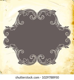 Retro baroque decorations element with flourishes calligraphic ornament. Vintage style design collection for Posters, Placards, Invitations, Banners, Badges and Logotypes.