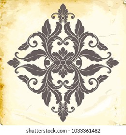 Retro baroque decorations element with flourishes calligraphic ornament. Vintage style design collection for Posters, Placards, Invitations, Banners, Badges and Logotypes.