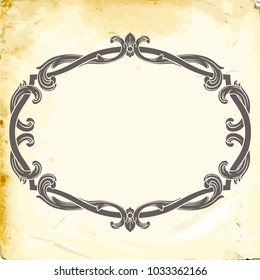 Retro baroque decorations element with flourishes calligraphic ornament. Vintage style design collection for Posters, Placards, Invitations, Banners, Badges and Logotypes.
