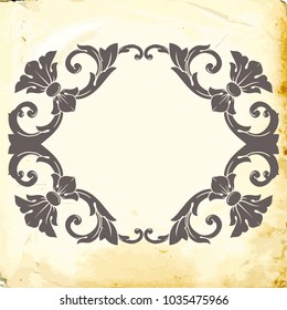 Retro baroque decorations element with flourishes calligraphic ornament. Vintage style design collection for Posters, Placards, Invitations, Banners, Badges and Logotypes.
