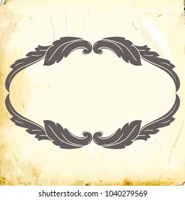 Retro baroque decorations element with flourishes calligraphic ornament. Vintage style design collection for Posters, Placards, Invitations, Banners, Badges and Logotypes.