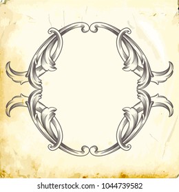 Retro baroque decorations element with flourishes calligraphic ornament. Vintage style design collection for Posters, Placards, Invitations, Banners, Badges and Logotypes.