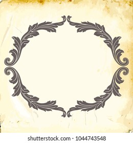 Retro baroque decorations element with flourishes calligraphic ornament. Vintage style design collection for Posters, Placards, Invitations, Banners, Badges and Logotypes.