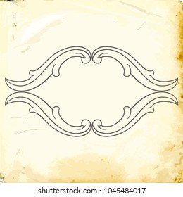 Retro baroque decorations element with flourishes calligraphic ornament. Vintage style design collection for Posters, Placards, Invitations, Banners, Badges and Logotypes.