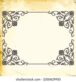 Retro baroque decorations element with flourishes calligraphic ornament. Vintage style design collection for Posters, Placards, Invitations, Banners, Badges and Logotypes.