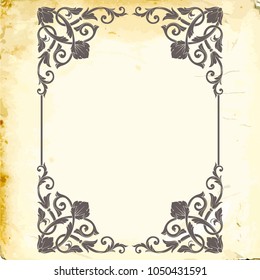 Retro baroque decorations element with flourishes calligraphic ornament. Vintage style design collection for Posters, Placards, Invitations, Banners, Badges and Logotypes.
