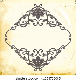 Retro baroque decorations element with flourishes calligraphic ornament. Vintage style design collection for Posters, Placards, Invitations, Banners, Badges and Logotypes.