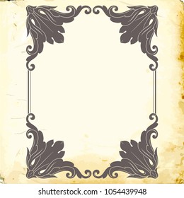 Retro baroque decorations element with flourishes calligraphic ornament. Vintage style design collection for Posters, Placards, Invitations, Banners, Badges and Logotypes.