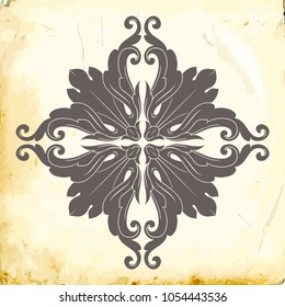 Retro baroque decorations element with flourishes calligraphic ornament. Vintage style design collection for Posters, Placards, Invitations, Banners, Badges and Logotypes.
