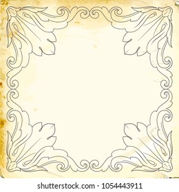 Retro baroque decorations element with flourishes calligraphic ornament. Vintage style design collection for Posters, Placards, Invitations, Banners, Badges and Logotypes.