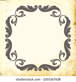 Retro baroque decorations element with flourishes calligraphic ornament. Vintage style design collection for Posters, Placards, Invitations, Banners, Badges and Logotypes.