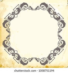 Retro baroque decorations element with flourishes calligraphic ornament. Vintage style design collection for Posters, Placards, Invitations, Banners, Badges and Logotypes.