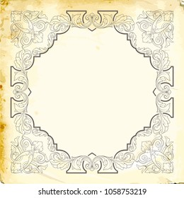 Retro baroque decorations element with flourishes calligraphic ornament. Vintage style design collection for Posters, Placards, Invitations, Banners, Badges and Logotypes.